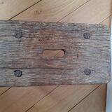 Low solid wood stool