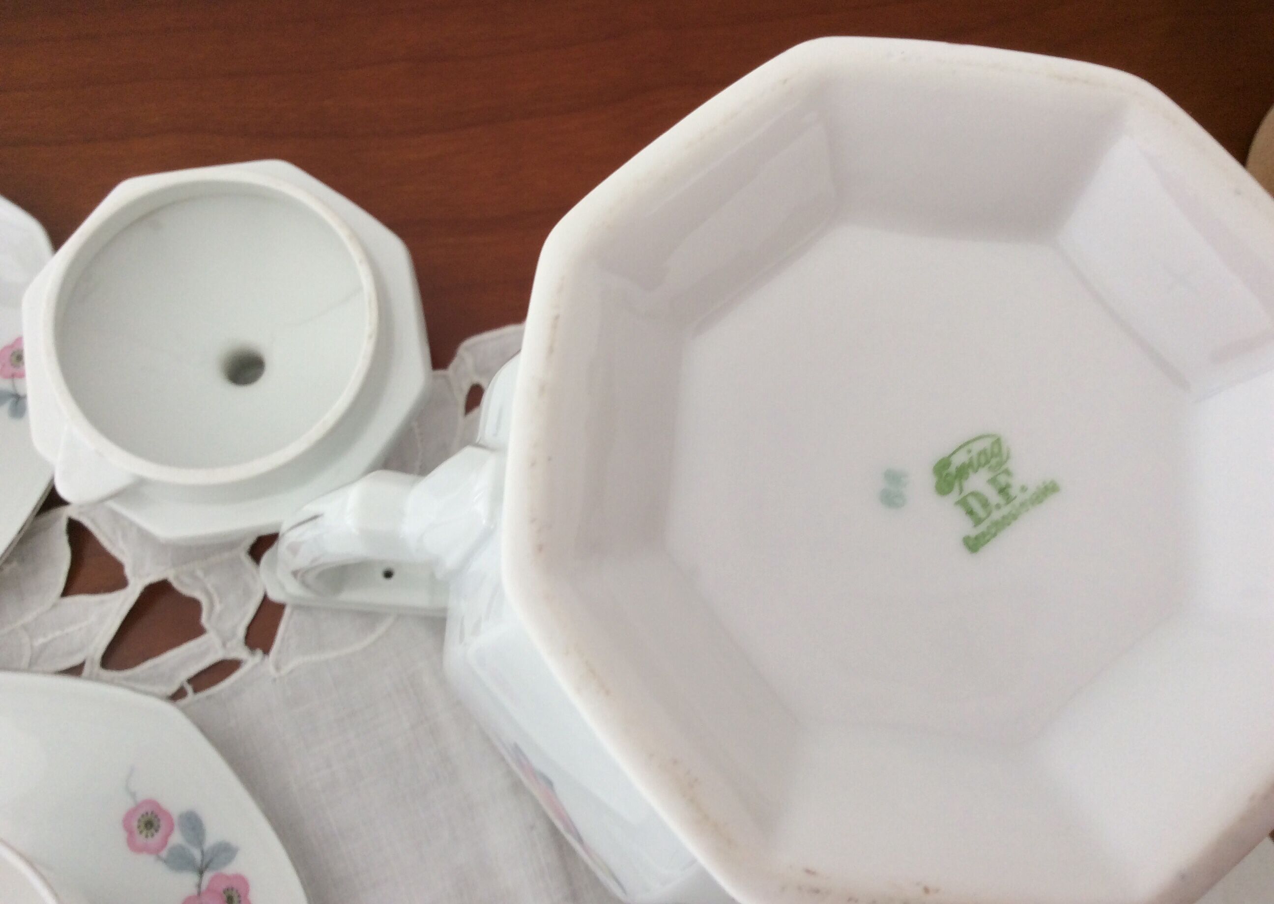 Fine porcelain coffee set EPIAGE D.F. Czechoslovakia of the 30s