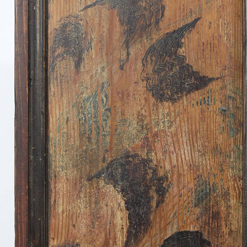 Armoire de mariée peinte d'art populaire