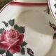 Flat plates with digoin roses sarreguemines