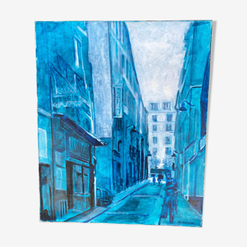 Parisian street landscape signed