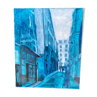 Parisian street landscape signed