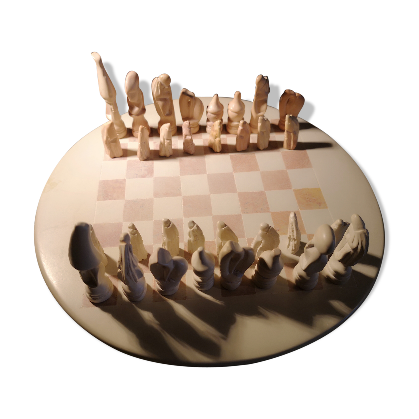 Stone chess games steatite