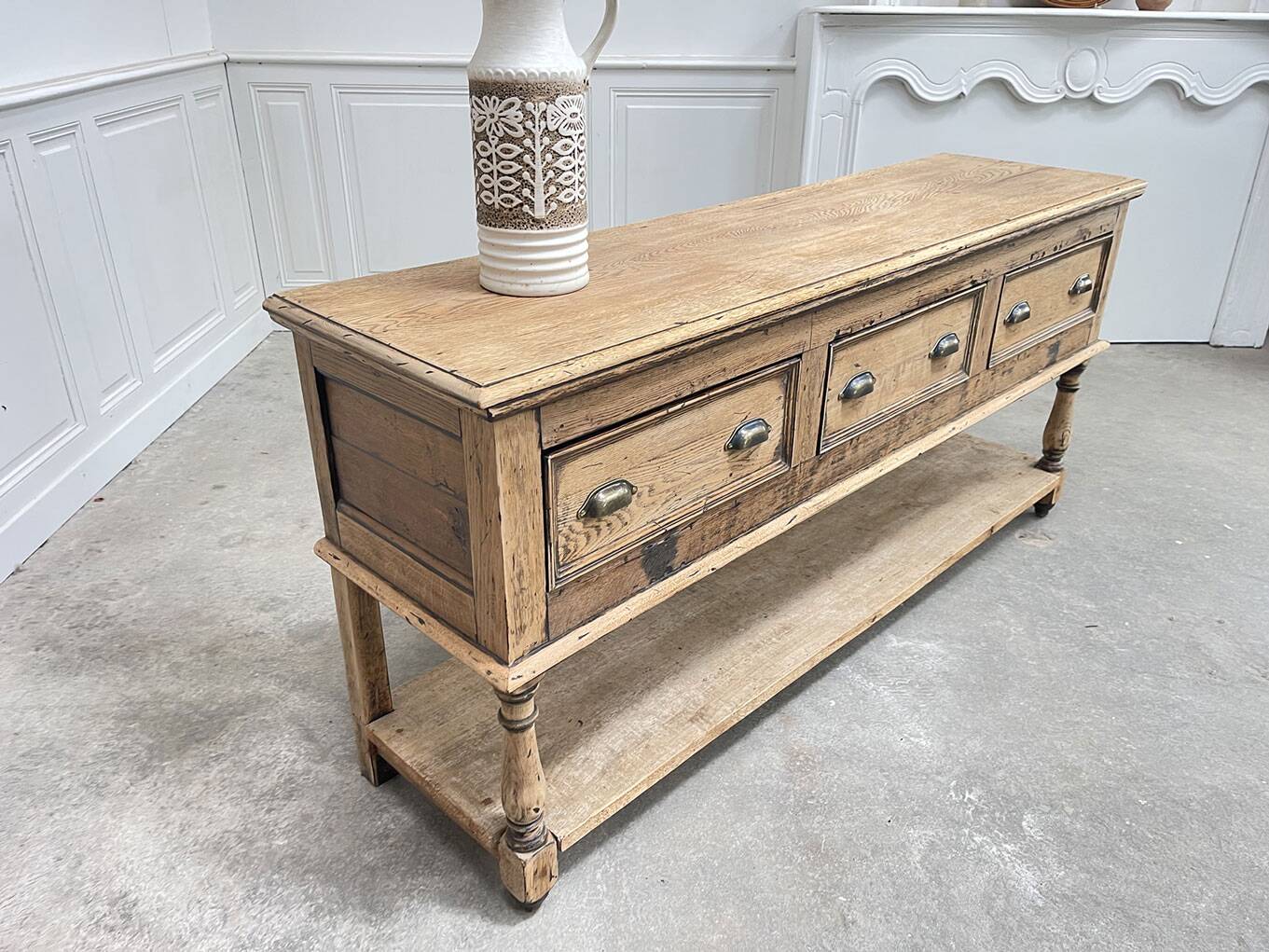 Solid oak console