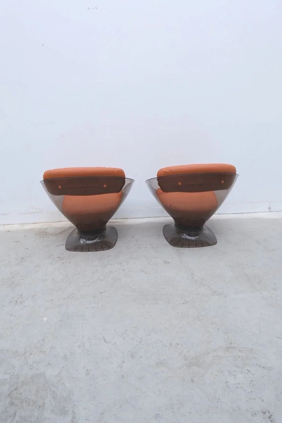 Pair of “Apollo” armchairs by Team TILLBERG for OVERMAN in plexiglass, 1970