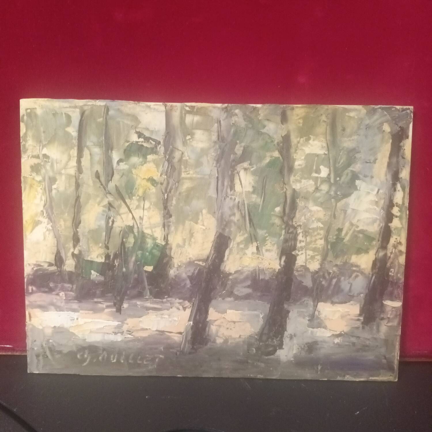Landscape painting signed Quillet