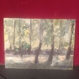 Landscape painting signed Quillet