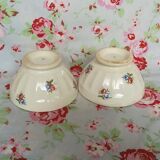 2 old Badonviller bowls to walk with vintage flowers