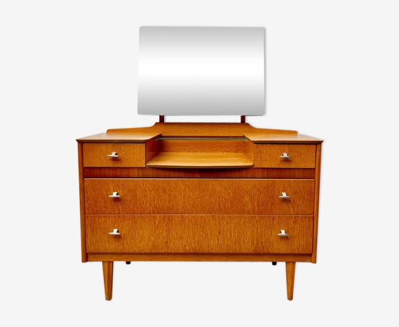Coiffeuse avec miroir et tiroirs par Lebus