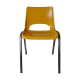 Chaise enfant plastique jaune