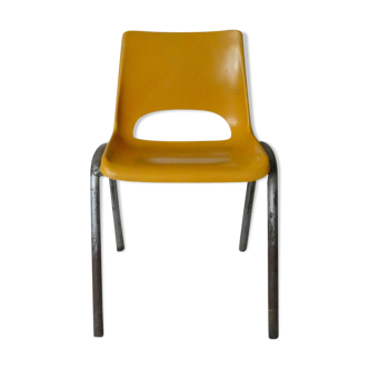 yellow plastic child chair