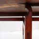 Folding winemaker's table in solid oak - Ø 110.5cm