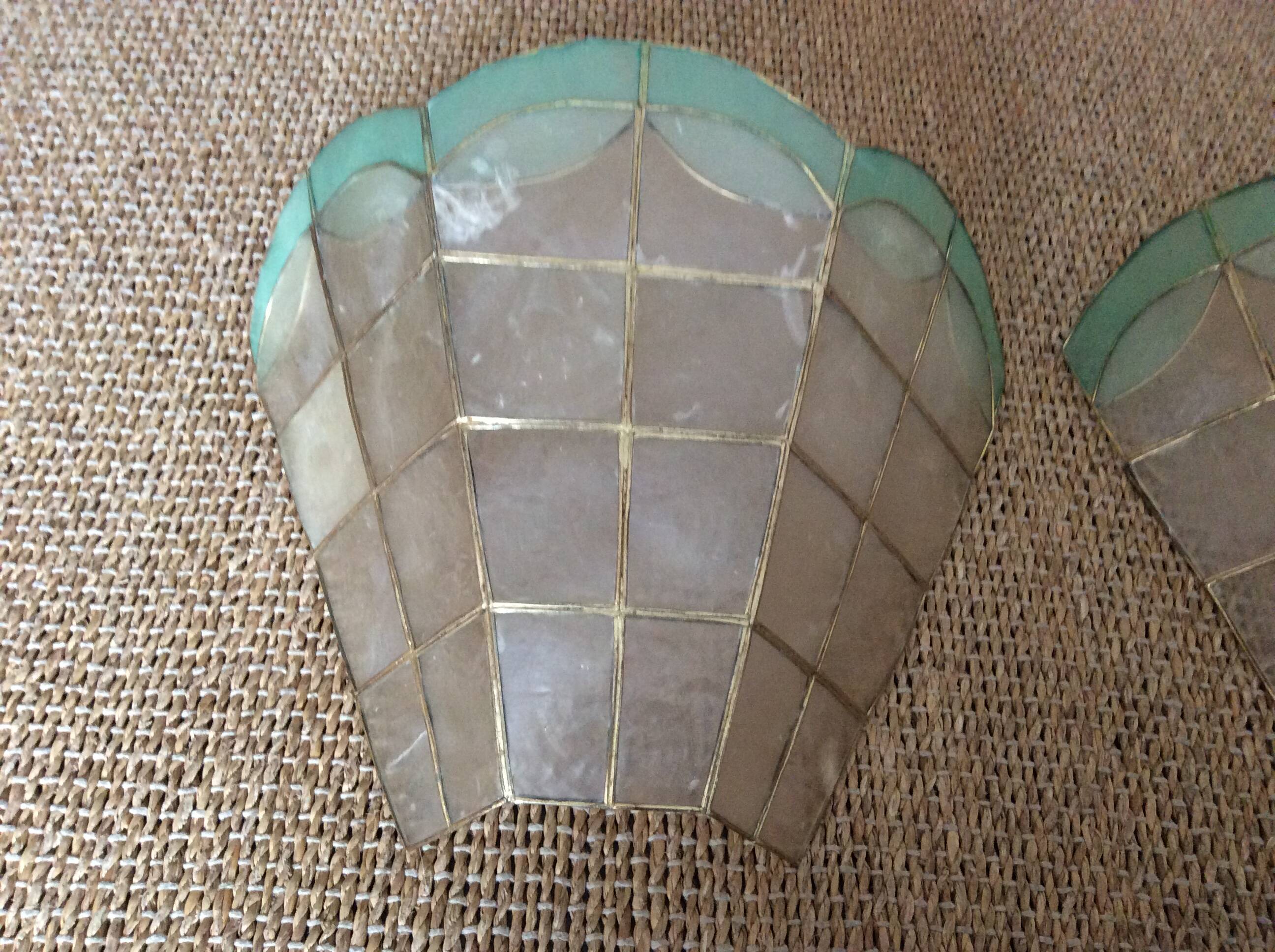 Mother-of-pearl sconces