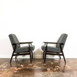Vintage Armchairs Designed By H. Lis, Poland, 1960's, Set Of 2