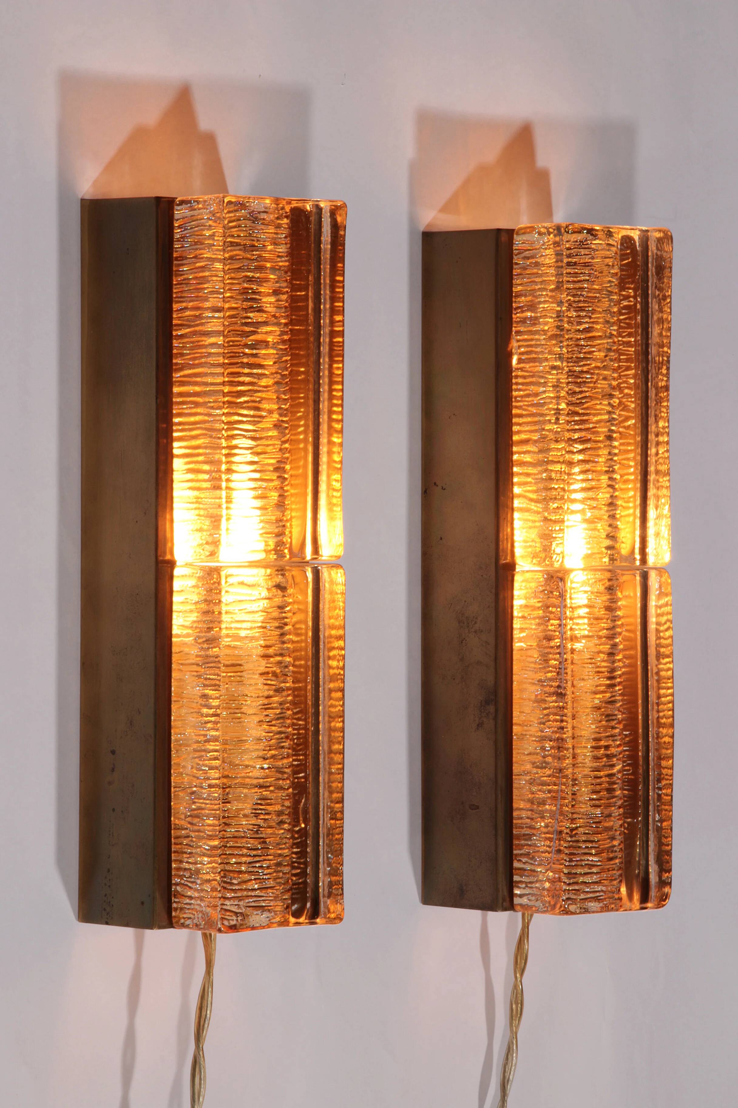 Atlantic double wall lamp by Vitrika, 1970s Danish design