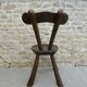 Brutalist chair, solid wood, carved, circa 1950
