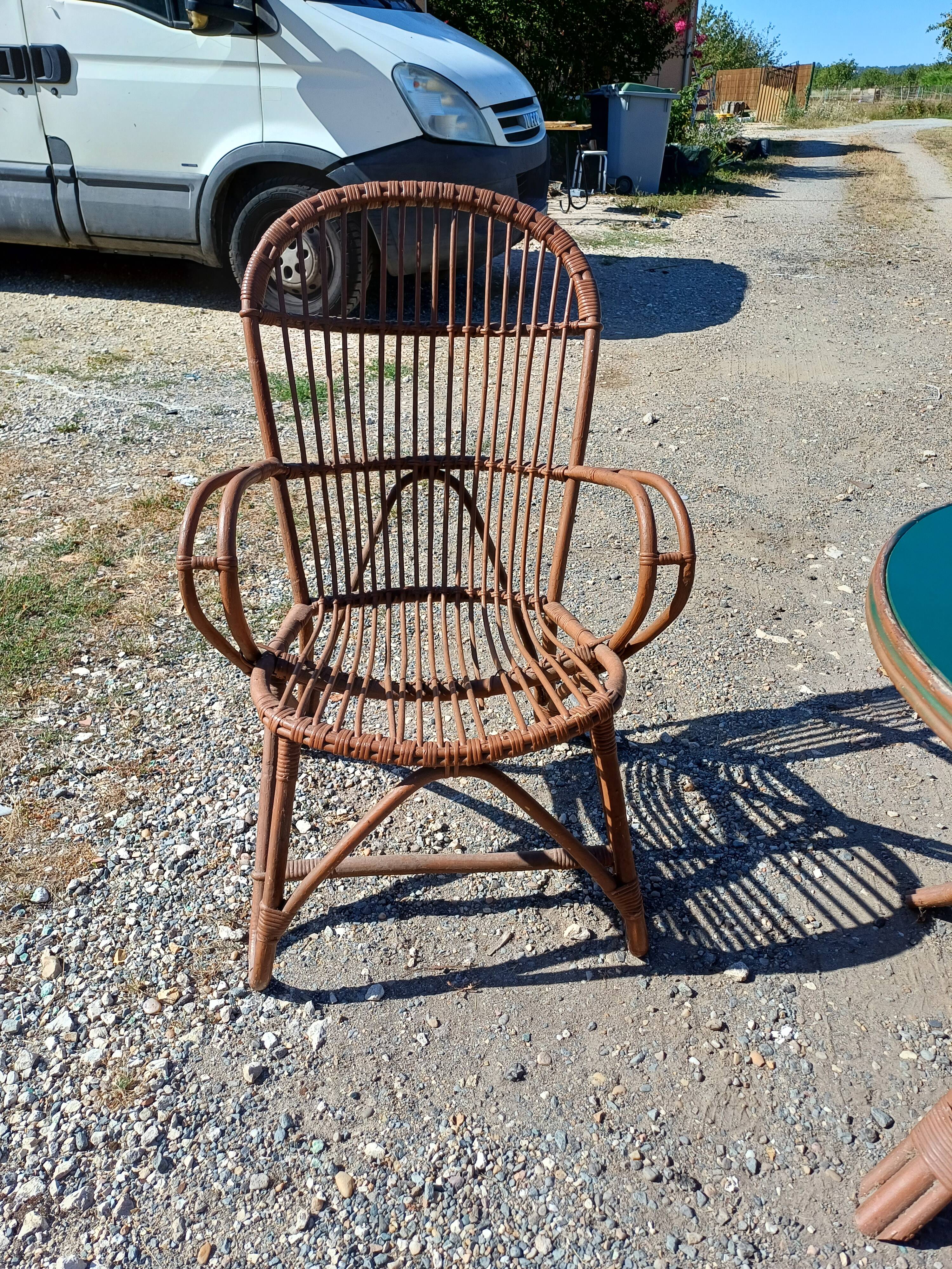 Salon de Jardin en Rotin