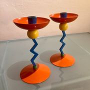 Pair of candlesticks, Memphis, 1980