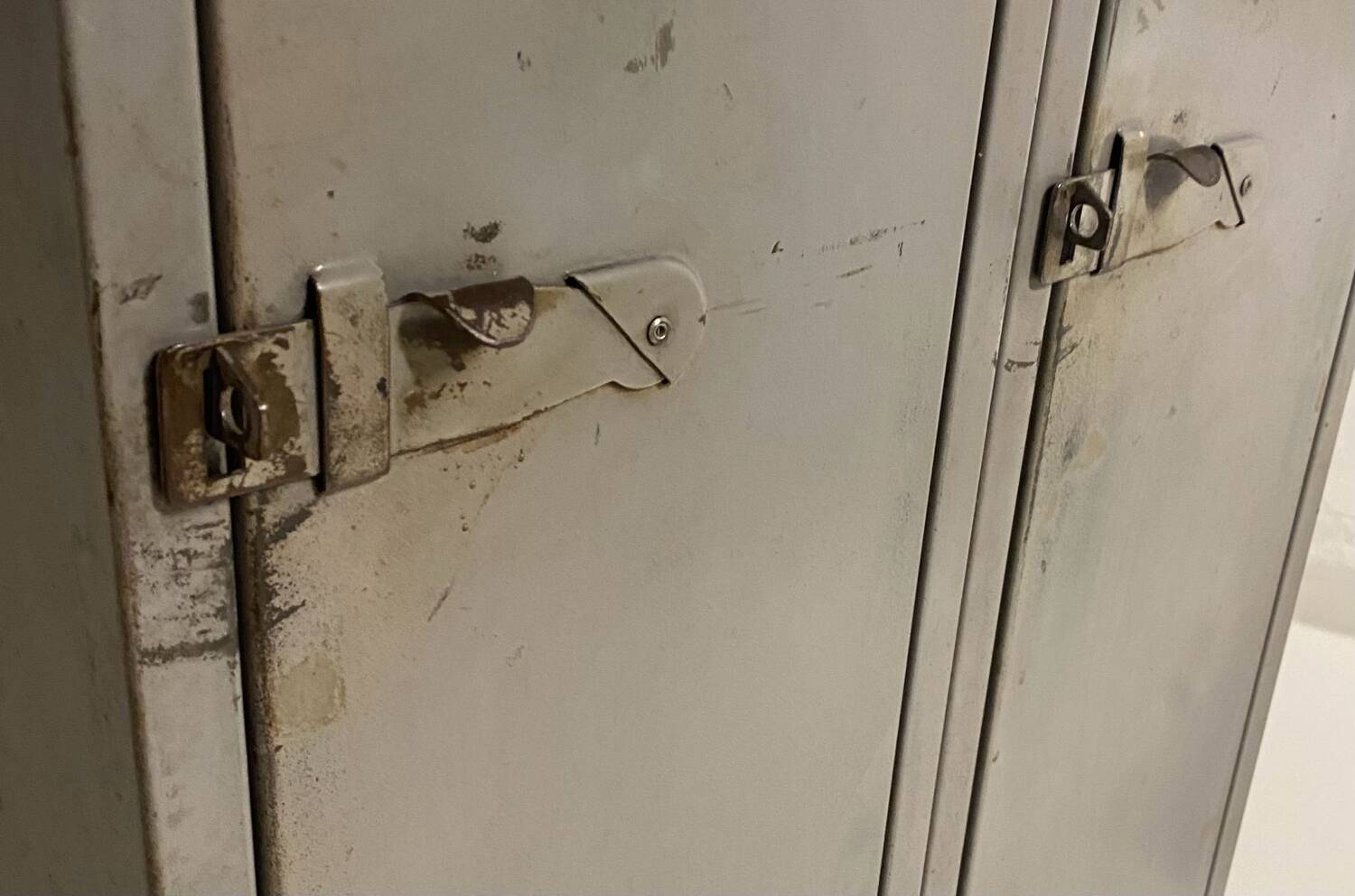 Industrial metal locker room