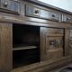 Art Deco oak enfilade with a diamond point decoration.