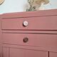 Paire de chevets art déco rénové ocre rouge
