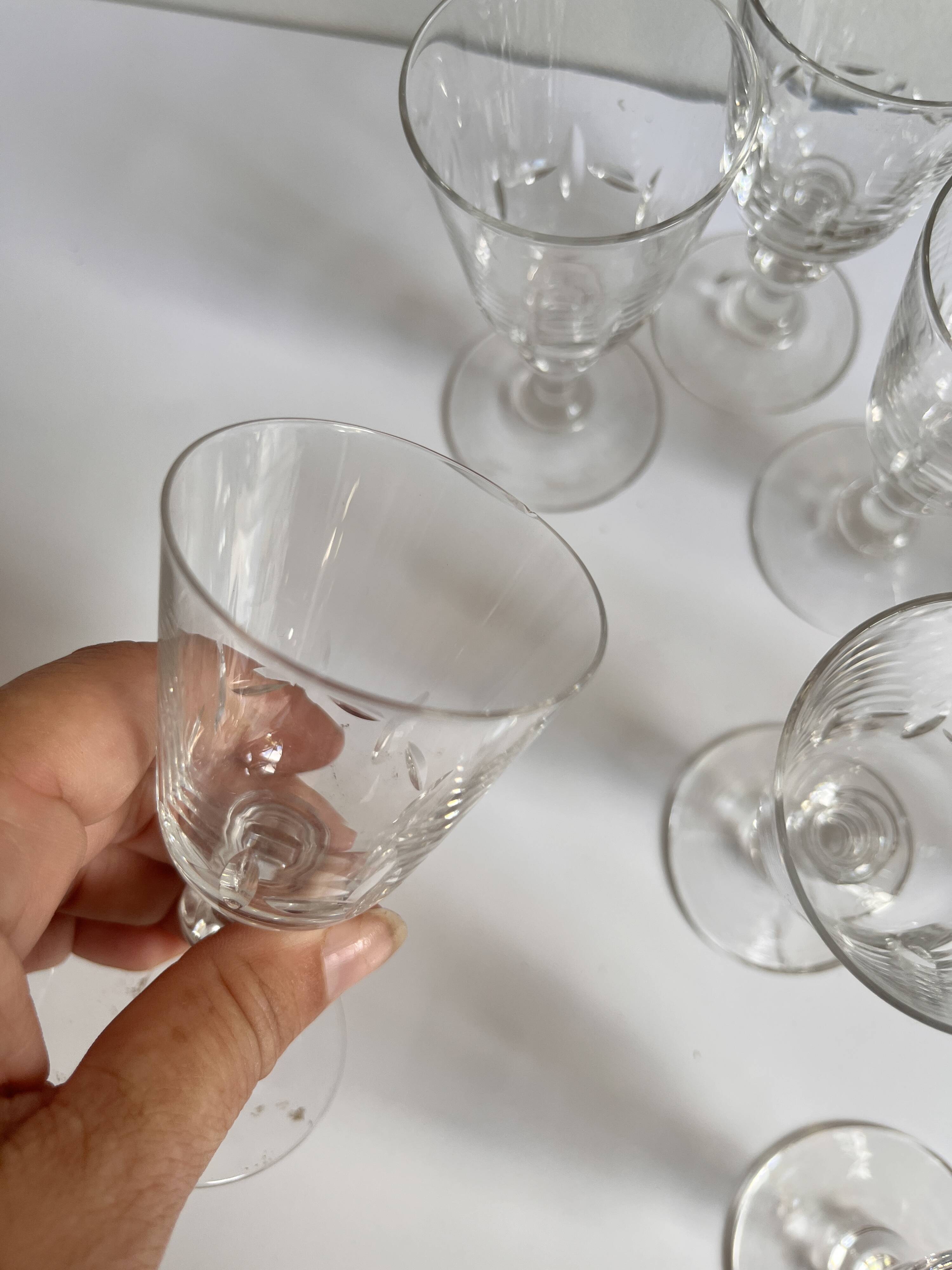 Crystal liqueur glasses