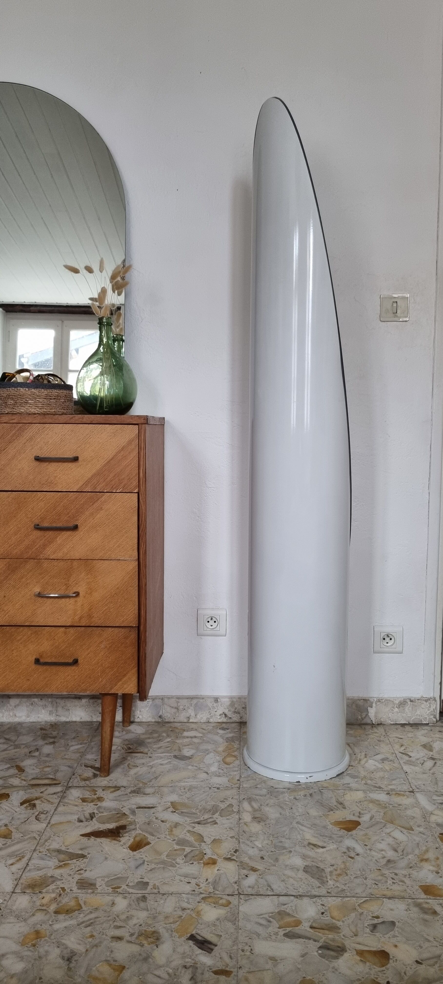 White lipstick psyche mirror