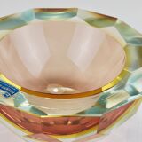 Large Faceted Murano Glass Bowl for Caviar, Italy, 1960s