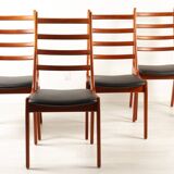 Vintage Danish Teak High-Back Dining Chairs by Korup Stolefabrik, 1960s, Set of 4