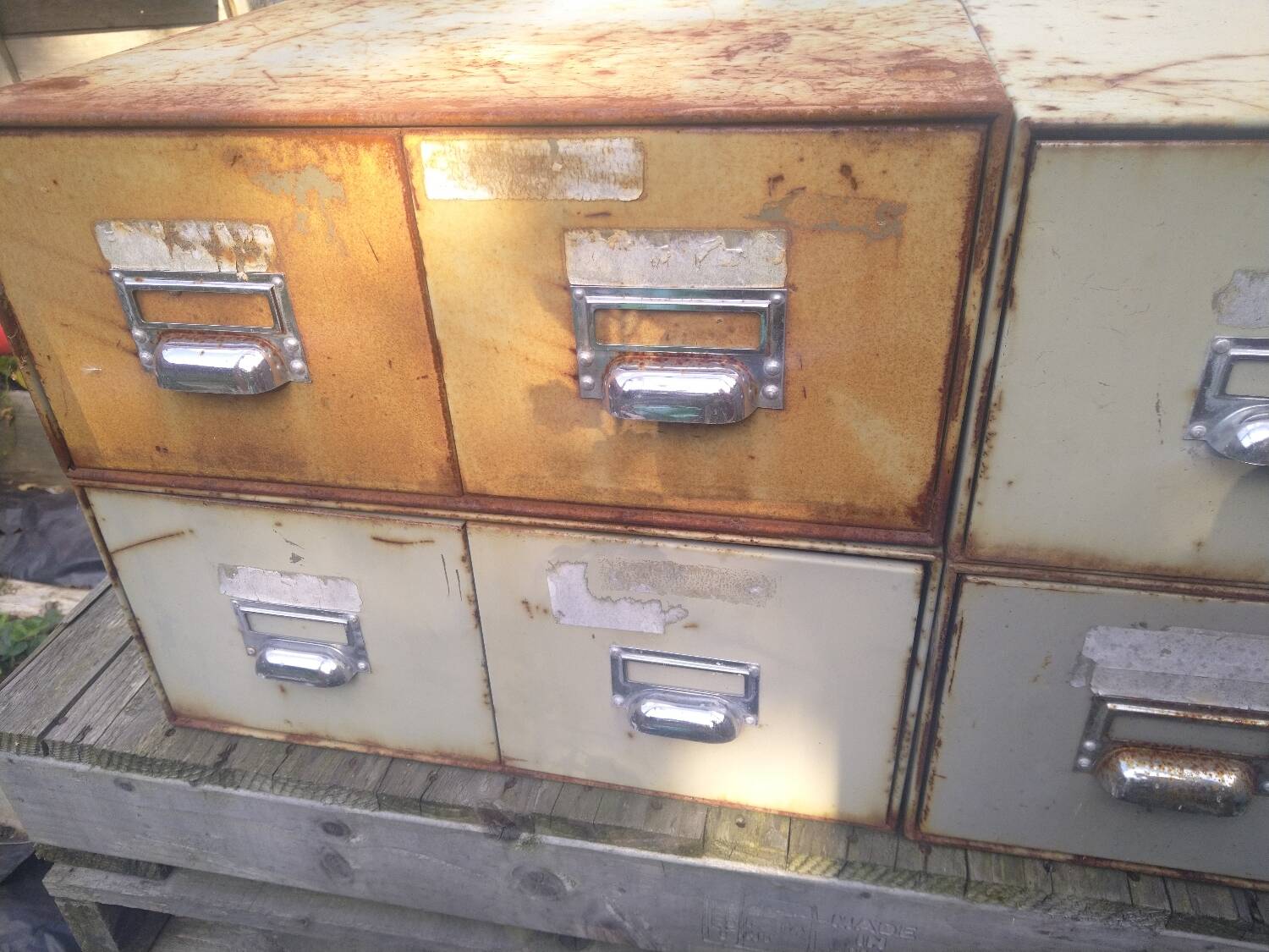 Paire de tiroirs en métal - Ensemble de 4