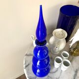 Blue opaline decanter