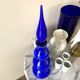 Blue opaline decanter