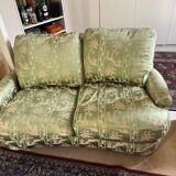2-seater silk fabric sofa