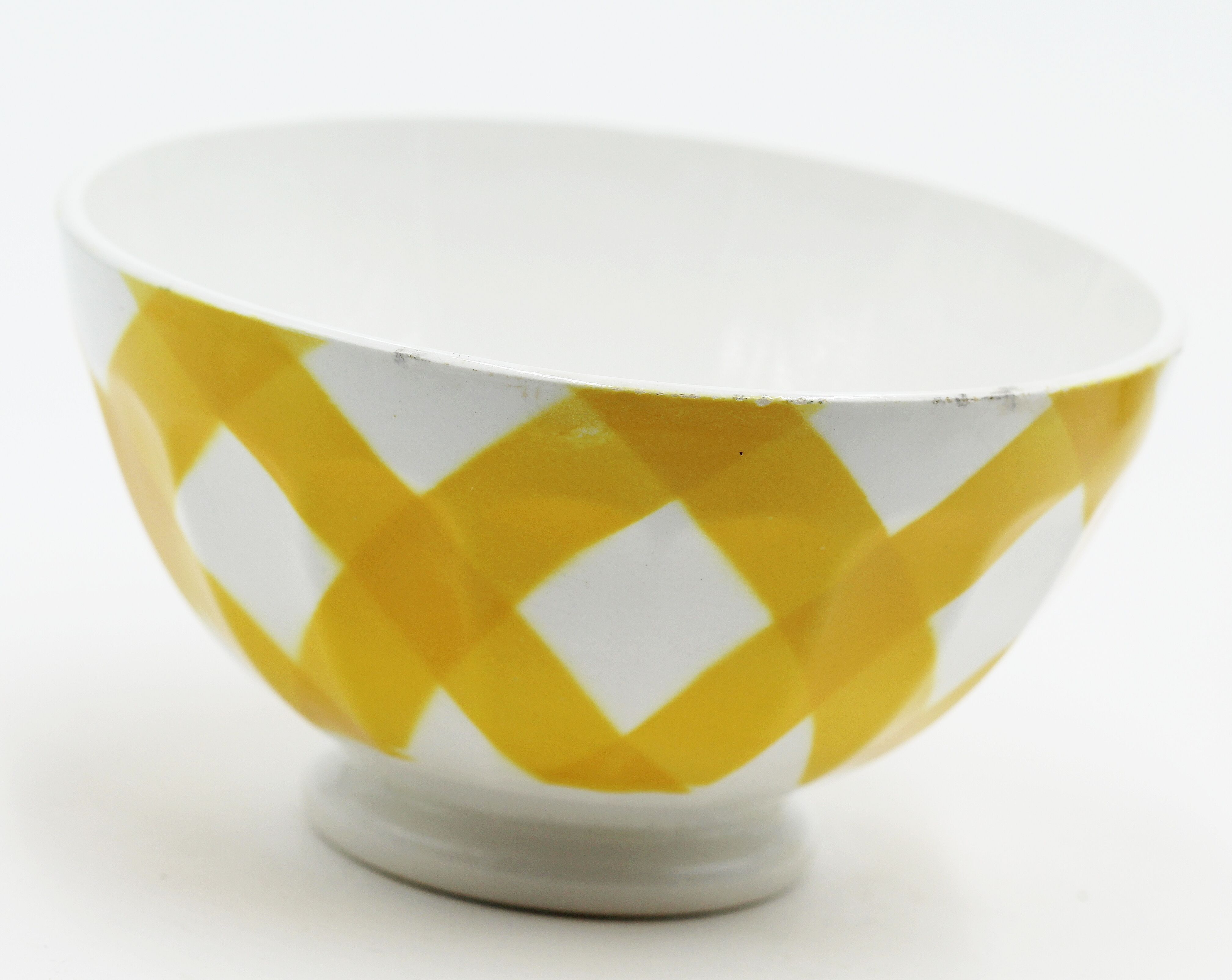 Lot of 2 vintage yellow bowls