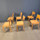 Vintage oak dining chairs, 1980s - Belgium