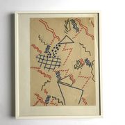 Elie dayan, sans titre (composition abstraite 3). feutre sur papier