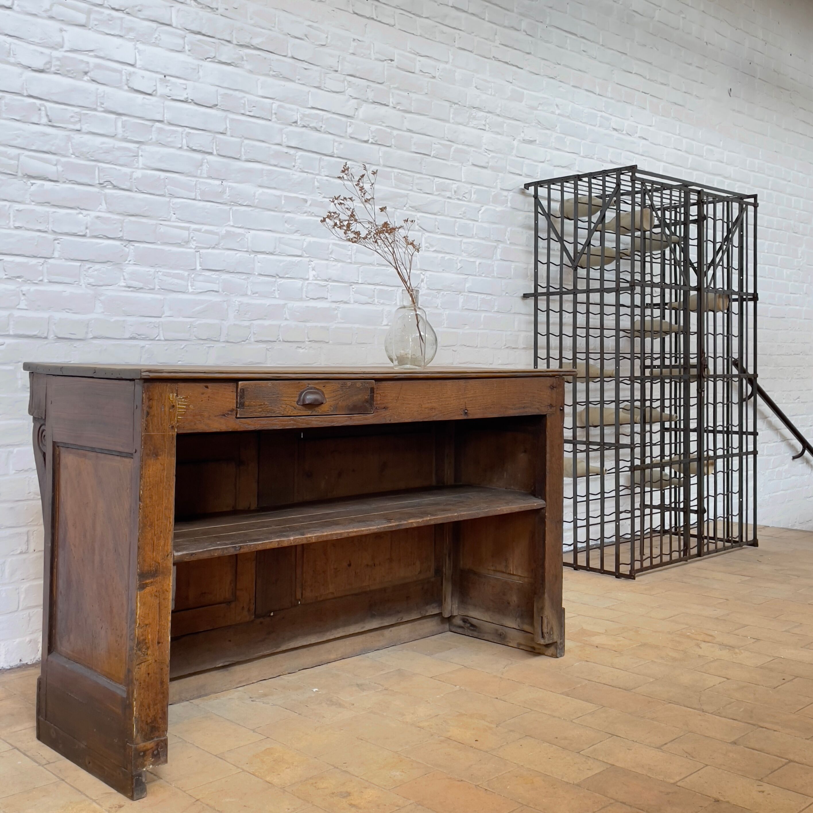 Former wooden trading counter