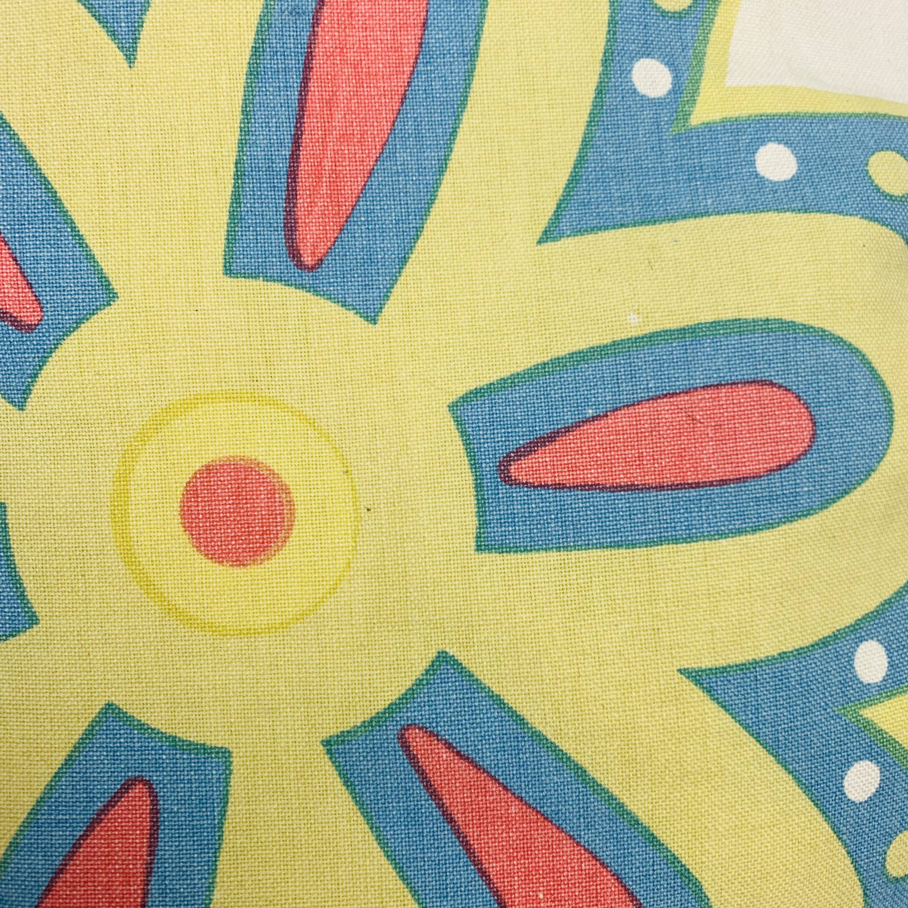 Vintage 70s flower cushion