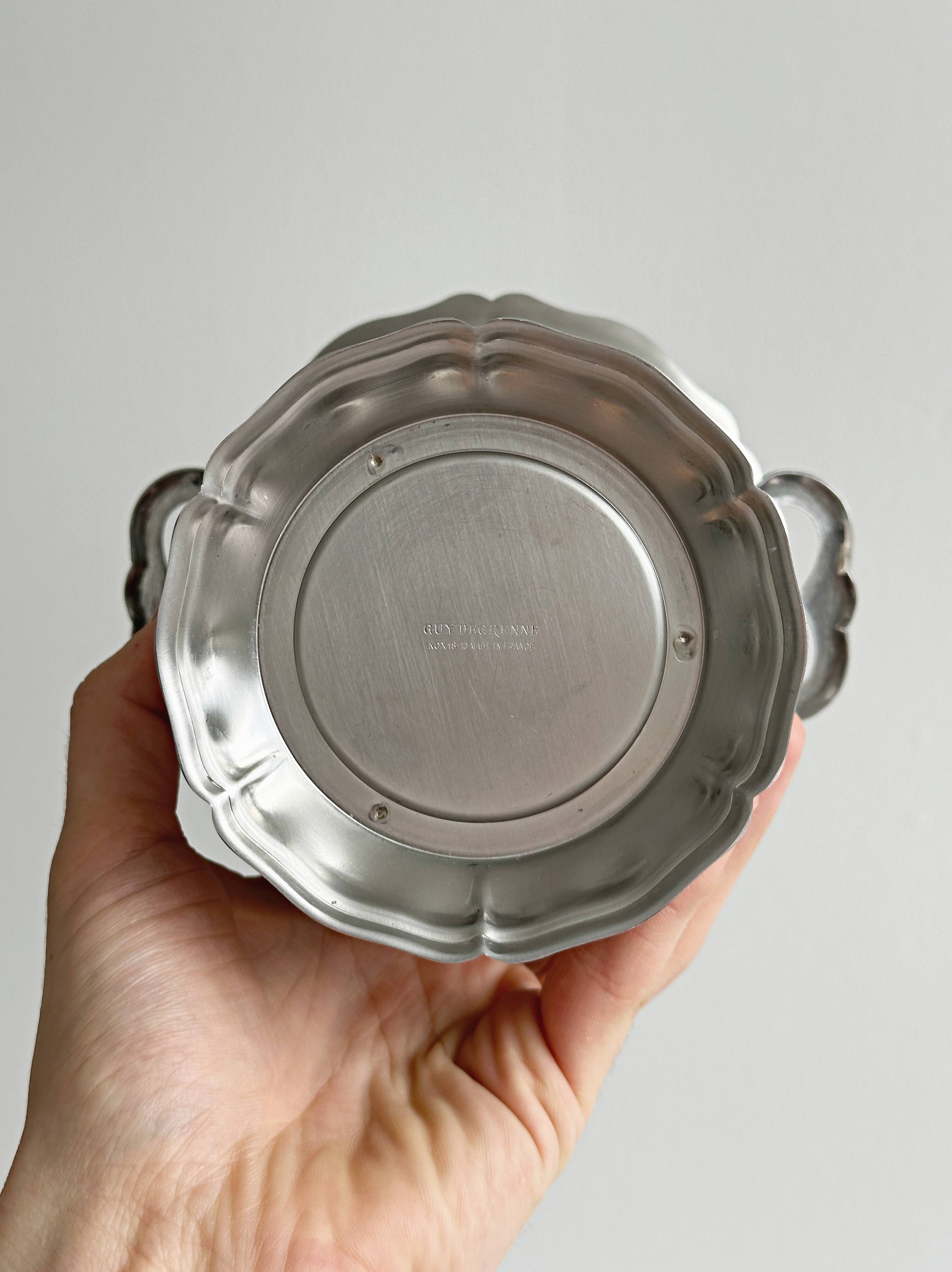 Vintage matte stainless steel ice bucket