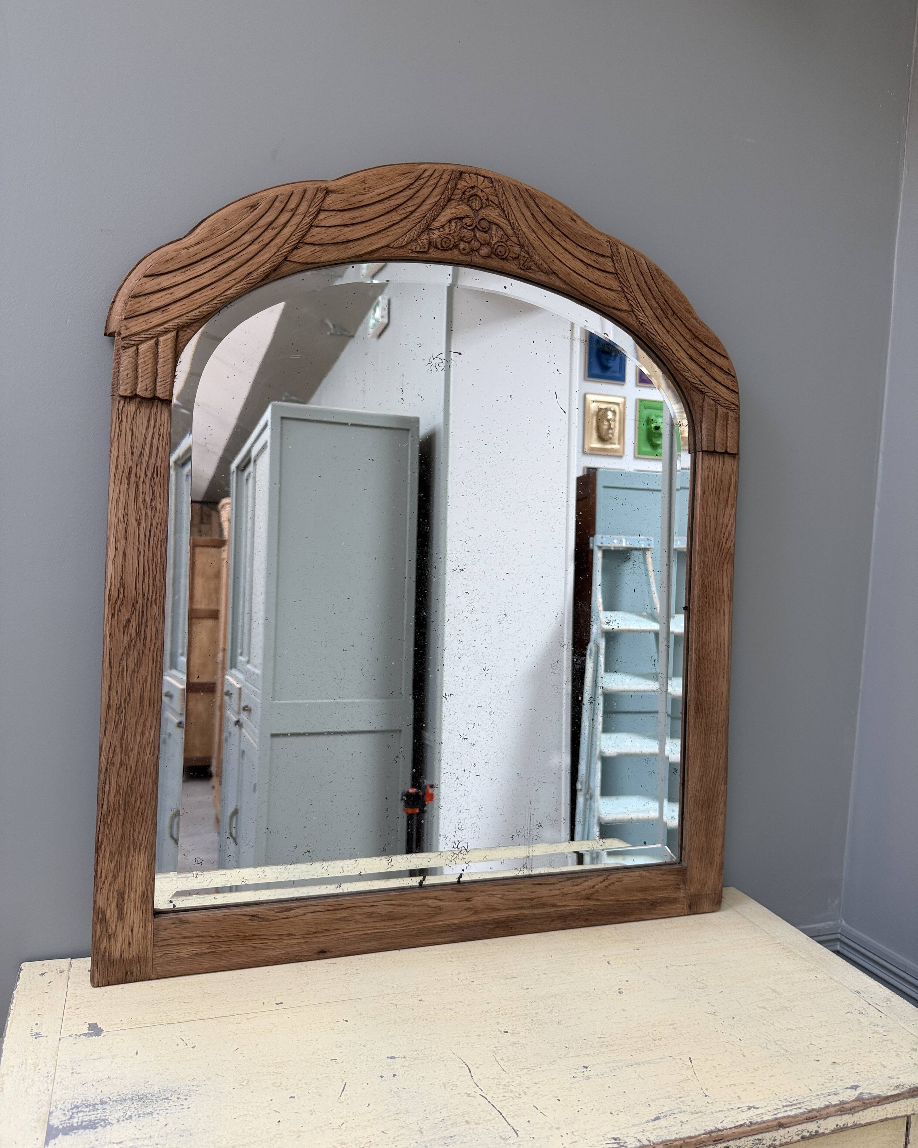 Art Deco oak mirror (renovated)