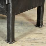 Polished iron medical cabinet, 1920s