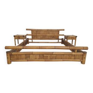 lit 2 places en bambou