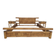 Lit 2 places en bambou et tables de nuit assorties