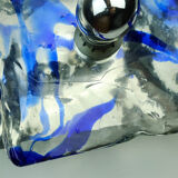 Mid century sconce glass metal chrome murano ice glass