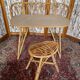 Bureau et tabouret en rotin, 1960