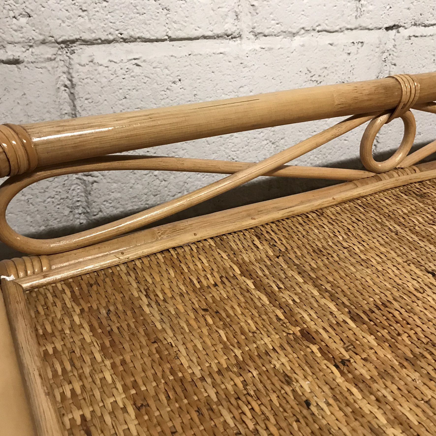 Dresser vintage Wicker/rattan and bamboo 2 large and 2 small drawers
