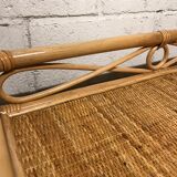 Dresser vintage Wicker/rattan and bamboo 2 large and 2 small drawers
