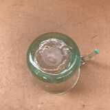 Series 5 old punch sangria glasses médicis vintage bubble blown glass