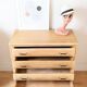 Commode vintage 50/60 rénovée hêtre et pieds compas