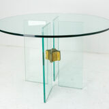 Round table in Italian glass